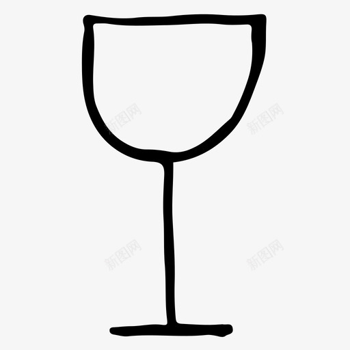 酒杯酒素描图标svg_新图网 https://ixintu.com 素描 酒 酒杯 酒标志