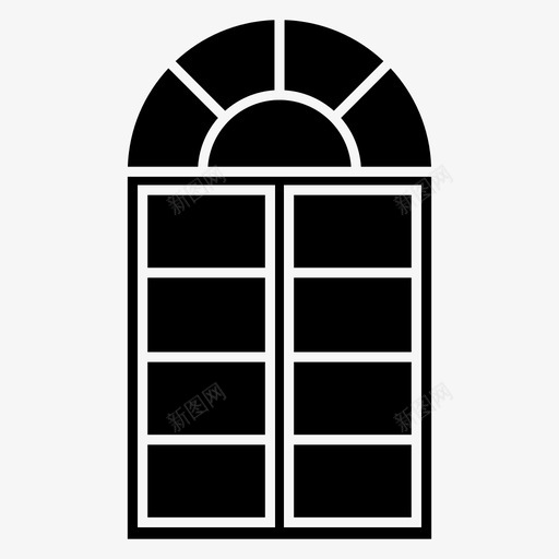 窗户窗框玻璃图标svg_新图网 https://ixintu.com 家居 景观 玻璃 窗户 窗框