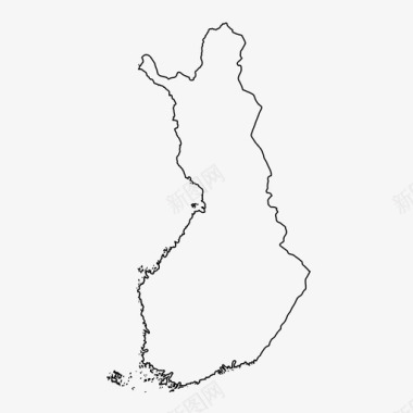 芬兰地图欧洲赫尔辛基图标图标