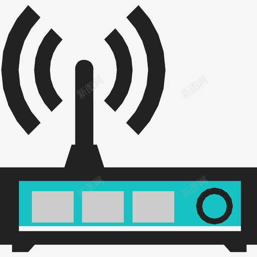 路由器设备互联网图标svg_新图网 https://ixintu.com 互联网 信号 工具 网络 设备 路由器