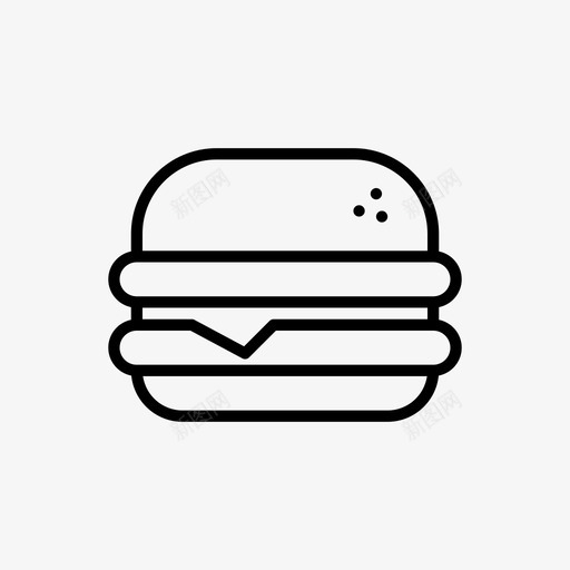 汉堡包芝士汉堡食品图标svg_新图网 https://ixintu.com 汉堡包 美式 芝士汉堡 食品