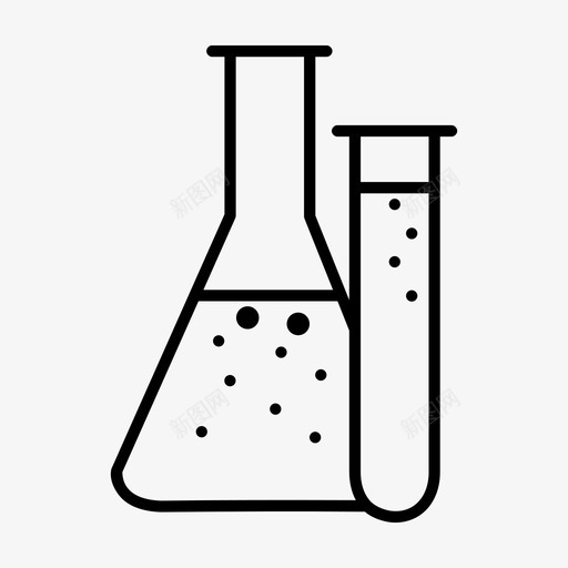 化学科学实验图标svg_新图网 https://ixintu.com 分子 化学 实验 玻璃器皿 科学 试管