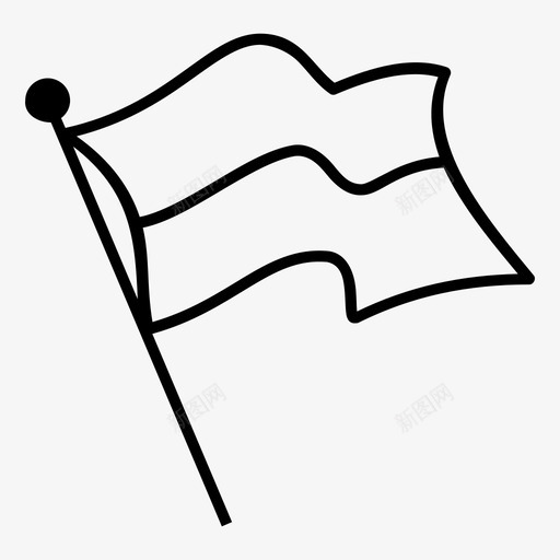 国旗国旗国旗杆图标svg_新图网 https://ixintu.com 印尼国旗 印度尼西亚 国旗 国旗国 旗杆 飘扬旗