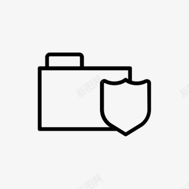 安全文件夹防护罩图标图标