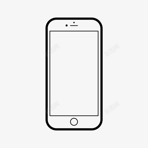 iphone手机通讯图标svg_新图网 https://ixintu.com iphone 手机 智能手机 通讯