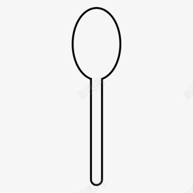 汤匙餐桌勺茶匙图标图标
