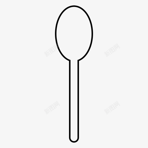 汤匙餐桌勺茶匙图标svg_新图网 https://ixintu.com 木勺 汤匙 茶匙 餐桌勺