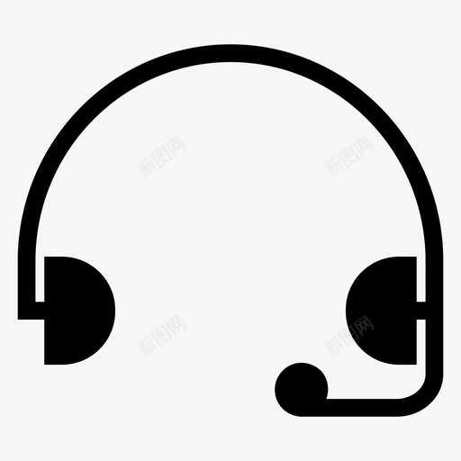 耳机通讯支架图标svg_新图网 https://ixintu.com 支架 电脑硬件符号 耳机 通讯