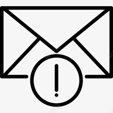 电子邮件警告电子邮件错误邮件错误图标图标