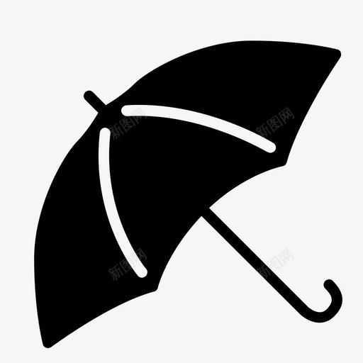 雨伞下雨下雨天图标svg_新图网 https://ixintu.com 下雨 下雨天 天气 潮湿 雨伞
