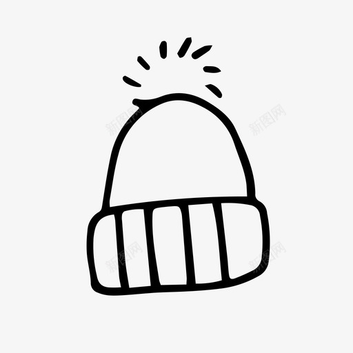 pompombeanie涂鸦帽子图标svg_新图网 https://ixintu.com pompombeanie 冬天 帽子 涂鸦 野营涂鸦