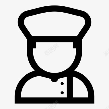 男厨师面包师厨师图标图标