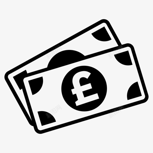 两英镑的钞票英国的现金图标svg_新图网 https://ixintu.com 两英镑的钞票 现金 英国的 英镑 货币