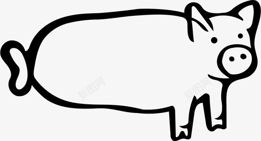 非野生动物肉猪肉图标svg_新图网 https://ixintu.com 猪肉 肉 非野生动物 食品银行 香肠