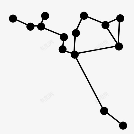 弓箭手星座网络图标svg_新图网 https://ixintu.com 夜晚 天空 弓箭手 星座 星星 网络