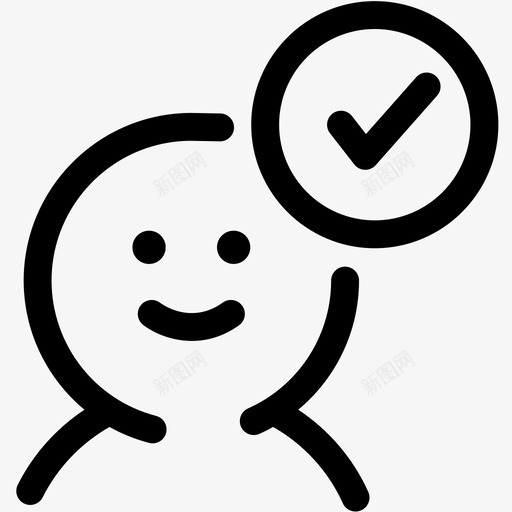 用户好头像正确图标svg_新图网 https://ixintu.com 勾选 头像 快乐人人力资源和生活方式 正确 用户好