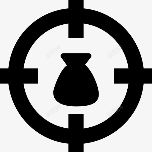 营销商业目标十字线图标svg_新图网 https://ixintu.com 十字线 商业目标 营销 萨克 银行和金融字形图标