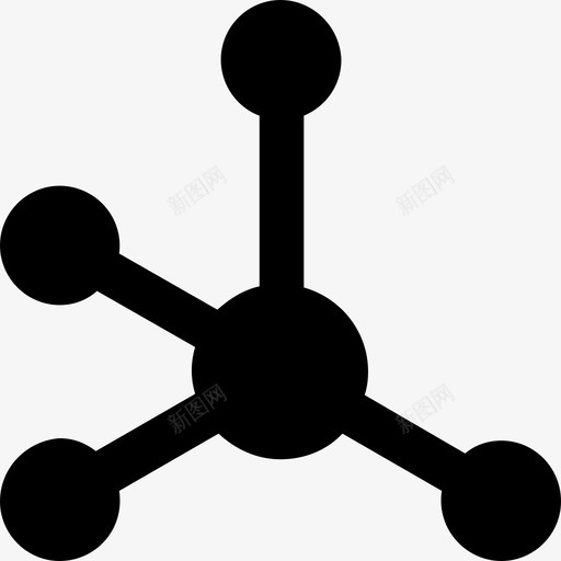 网络连接共享图标svg_新图网 https://ixintu.com 共享 科学和技术图标集 结构 网络 连接