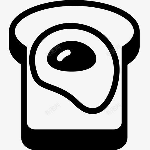烤鸡蛋面包食物图标svg_新图网 https://ixintu.com 烤鸡蛋 煎蛋 面包 食物 食物字形
