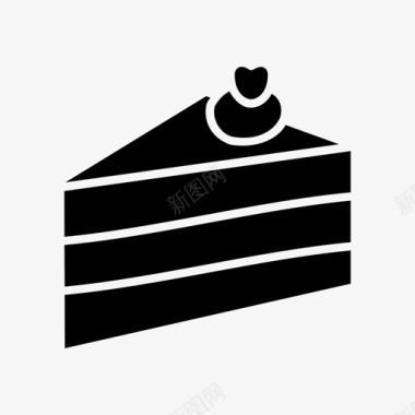 蛋糕蛋糕片巧克力蛋糕图标图标