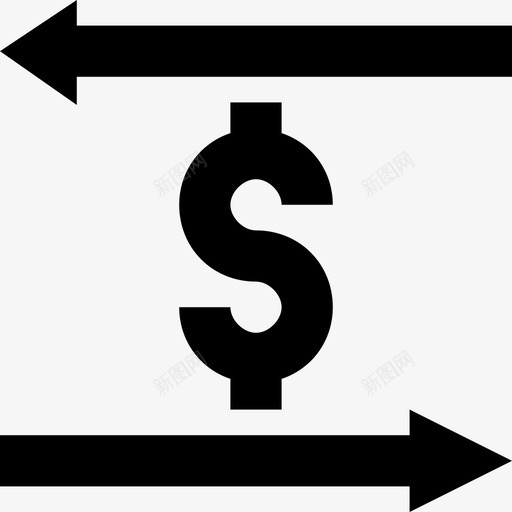美元兑换货币外汇图标svg_新图网 https://ixintu.com 外汇 美元兑换 货币 银行和金融字形图标