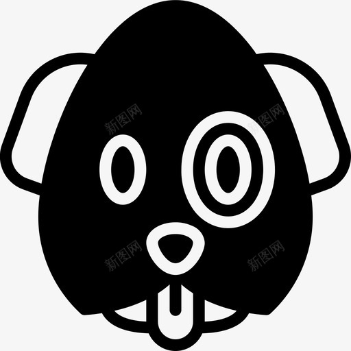小狗表情动物脸图标svg_新图网 https://ixintu.com 动物 小狗表情 脸 表情