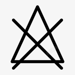 不可漂白不可漂白清洁洗衣图标高清图片