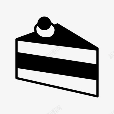 蛋糕奶油蛋糕一块蛋糕图标图标