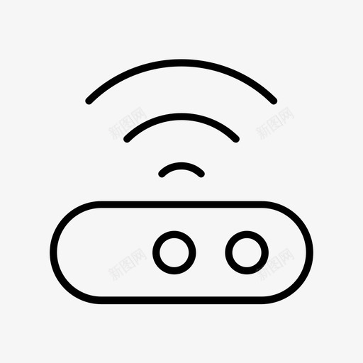 因特网路由器网络信号图标svg_新图网 https://ixintu.com 信号 因特网路由器 网络