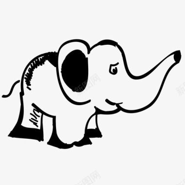 大象动物有趣图标图标