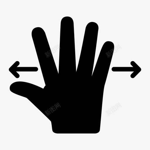 五个手指放大交互触摸手势图标svg_新图网 https://ixintu.com 五个手指放大 交互 手势稳固 触摸手势