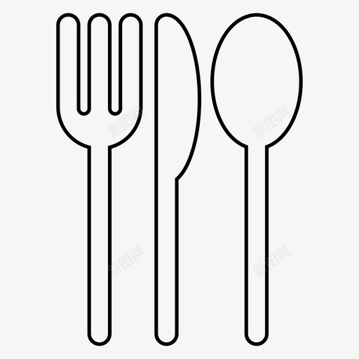 刀叉和勺子餐具刀叉图标svg_新图网 https://ixintu.com 刀叉 刀叉和勺子 餐具