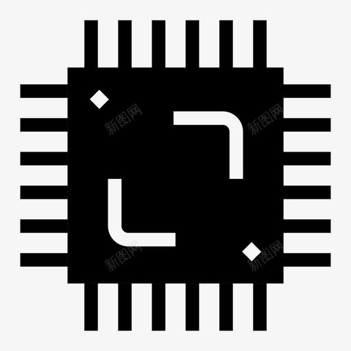 cpu计算机微芯片图标svg_新图网 https://ixintu.com cpu pc 处理器 微芯片 技术 计算机 计算机硬件符号