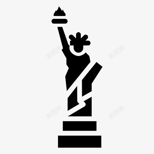自由女神像独立日7月4日图标svg_新图网 https://ixintu.com 7月4日 独立日 美国 自由女神像