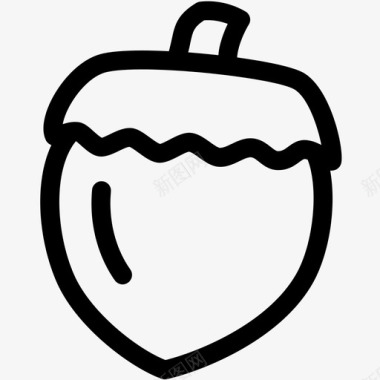 橡子食物坚果图标图标