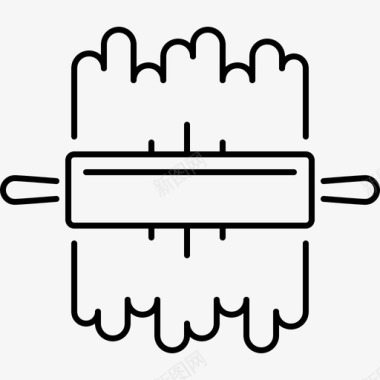 擀面杖面团面粉图标图标