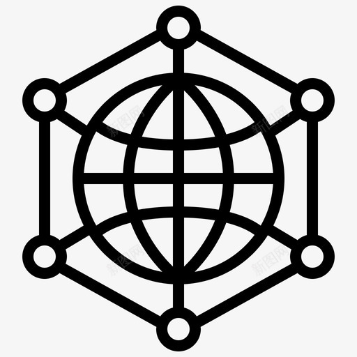 全球地球互联网图标svg_新图网 https://ixintu.com 世界 互联网 全球 创业 地球