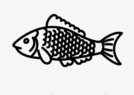 鱼动物黑线鳕图标图标
