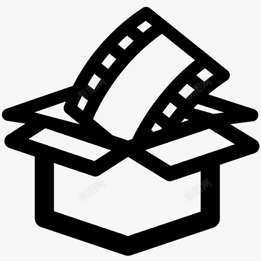胶卷盒子电影院图标svg_新图网 https://ixintu.com 杂项提纲 电影 电影院 盒子 胶卷