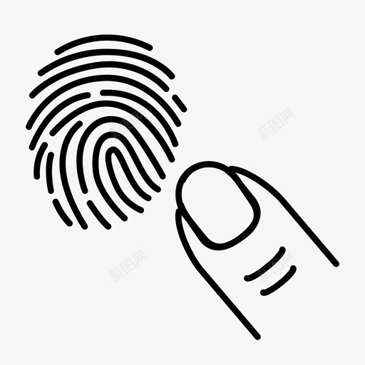 触摸解锁手指指纹图标svg_新图网 https://ixintu.com 100icons2017 安全 手指 指纹 触摸解锁 身份