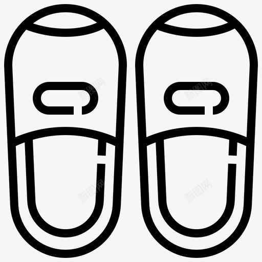 拖鞋浴室物品图标svg_新图网 https://ixintu.com spa spa元素 拖鞋 浴室 物品 鞋子