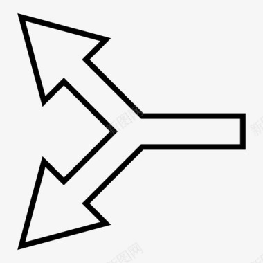 左连接箭头选择拆分图标图标