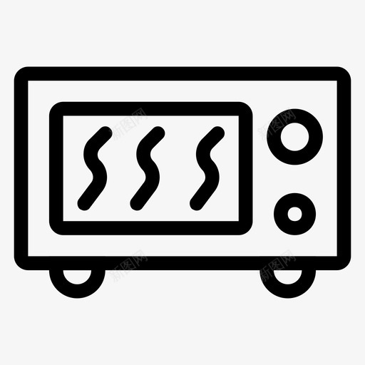 微波炉电器烹饪图标svg_新图网 https://ixintu.com 微波炉 炉灶 烤箱 烹饪 电器 电子产品线图标