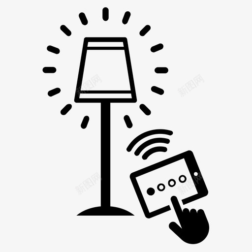 多晶灯控制灯管图标svg_新图网 https://ixintu.com 40多个行业 wifi 多晶灯 平板电脑 控制 灯管