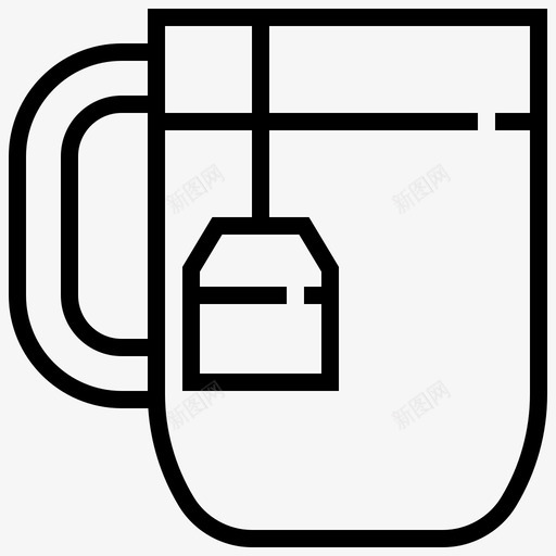 茶杯子办公用品图标svg_新图网 https://ixintu.com 办公用品 杯子 茶