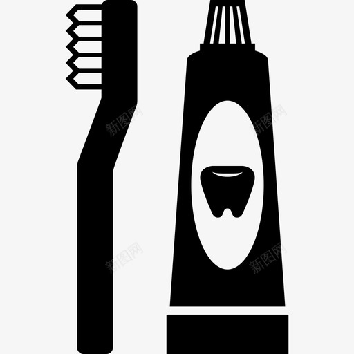 牙刷牙膏清洁剂牙刷图标svg_新图网 https://ixintu.com 清洁剂 牙刷 牙刷牙膏 牙膏管