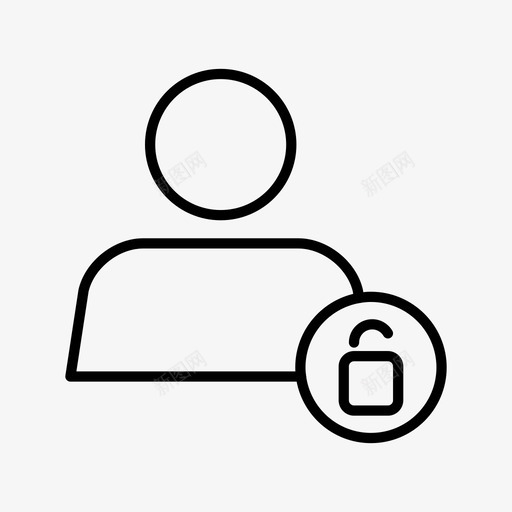 未锁定用户帐户登录名图标svg_新图网 https://ixintu.com 密码 帐户 未锁定用户 登录名 配置文件
