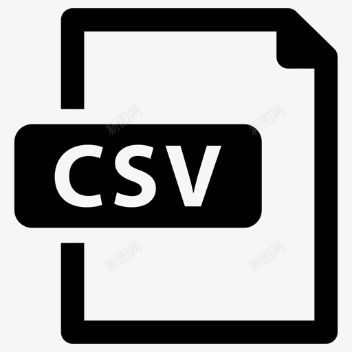 csv文件扩展名格式图标svg_新图网 https://ixintu.com csv文件 扩展名 文件格式 格式