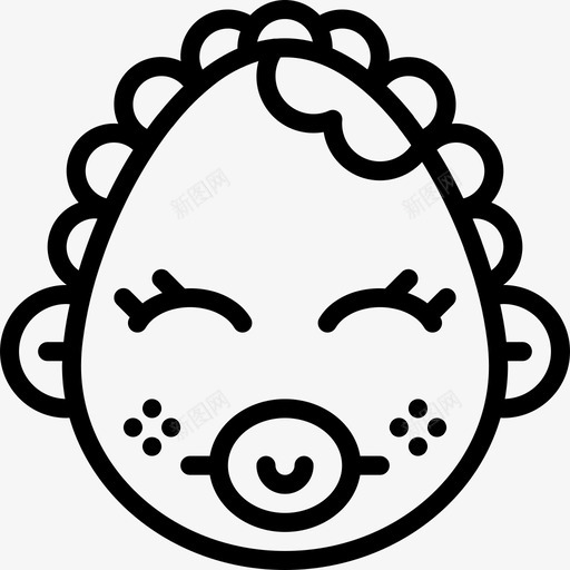 快乐女婴表情图假人脸图标svg_新图网 https://ixintu.com 假人 快乐女婴表情图 脸