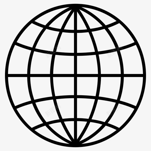 地球互联网网络图标svg_新图网 https://ixintu.com 世界 互联网 商业 地球 网络